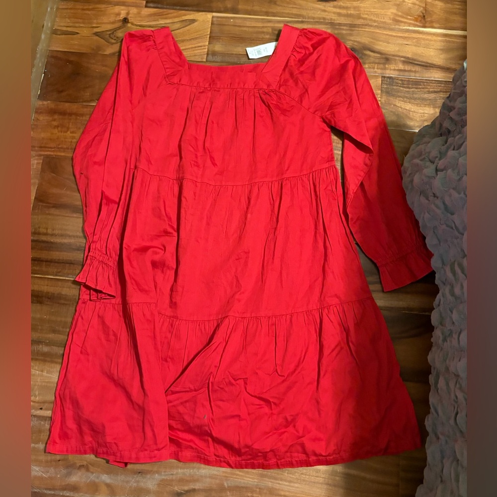 NWT GAP Kids Red Tiered Long Sleeve Dress – XXL‎ (14–16) k2